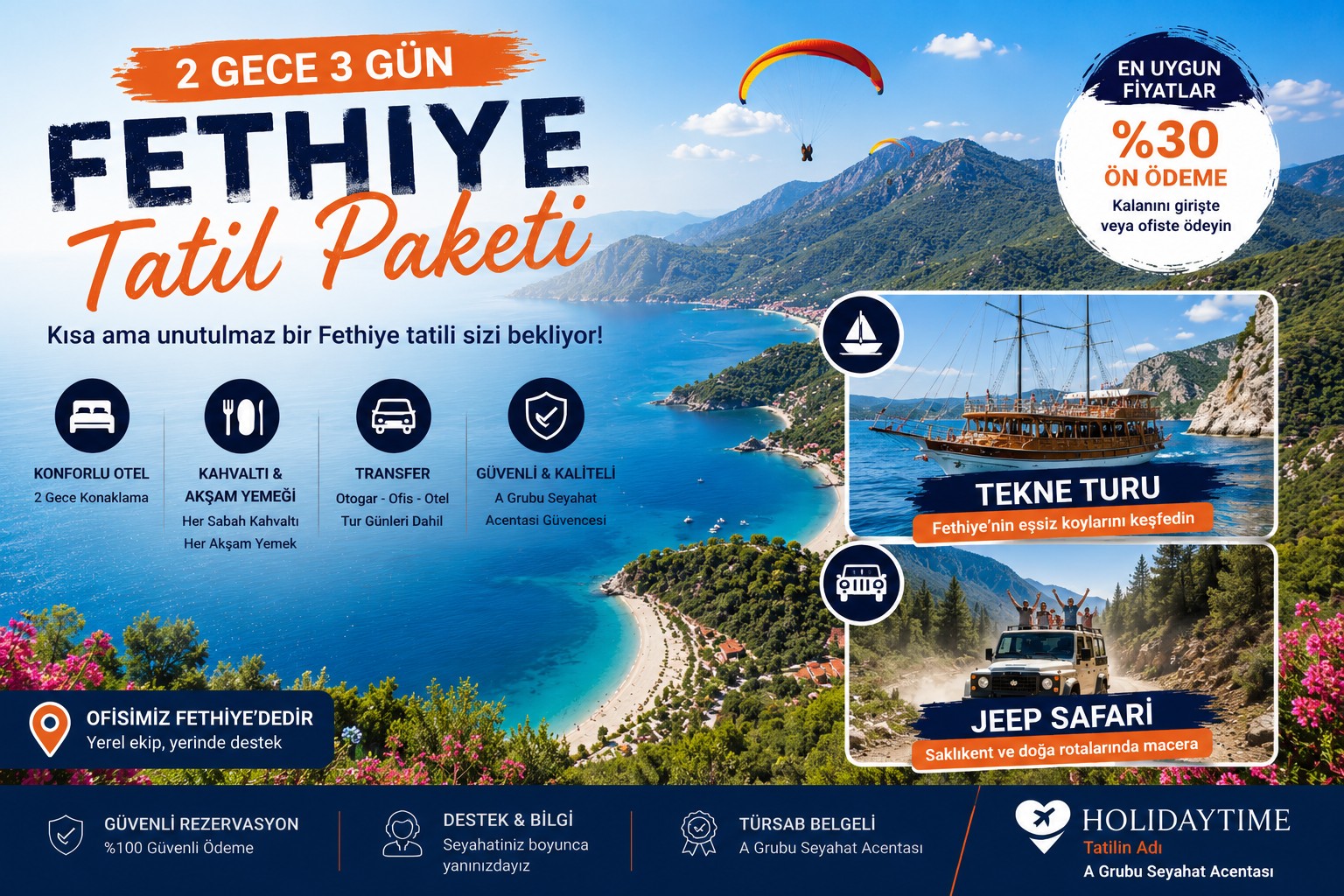 2 Nights 3 Days Fethiye Holiday Package