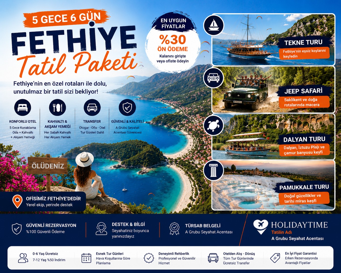 5 Nights 6 Days Fethiye Holiday Package