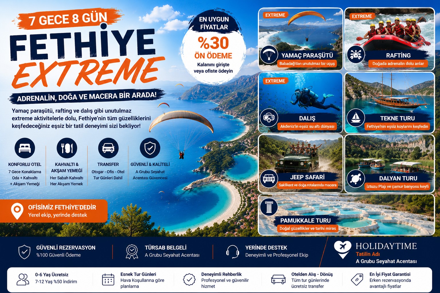 7 Nights 8 Days Fethiye Extreme Adventure Package